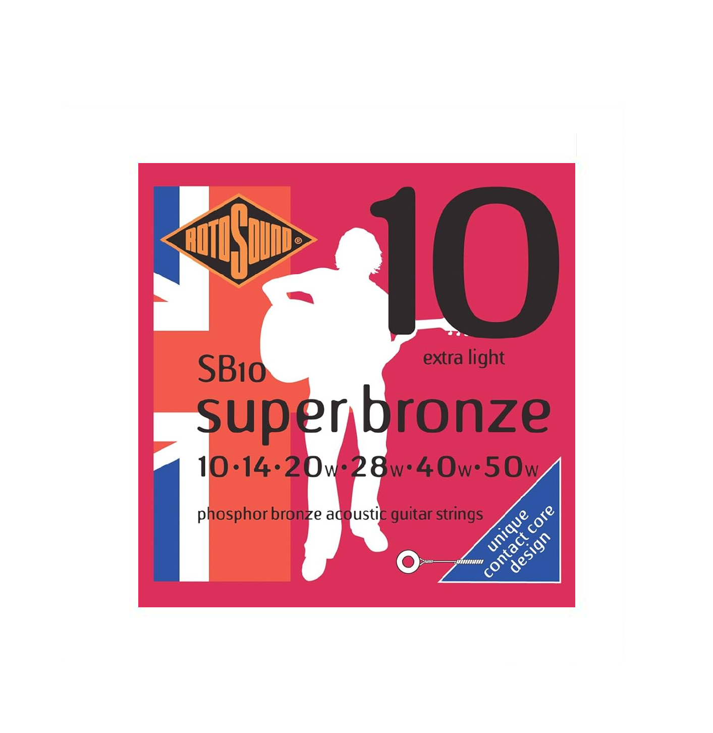 Rotosound Super Bronze Acoustic Extra Light Guitar Strings